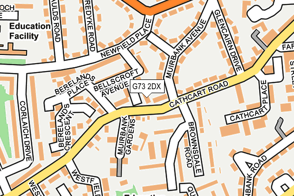 G73 2DX map - OS OpenMap – Local (Ordnance Survey) G73 2DX map - OS OpenMap – Local (Ordnance Survey)