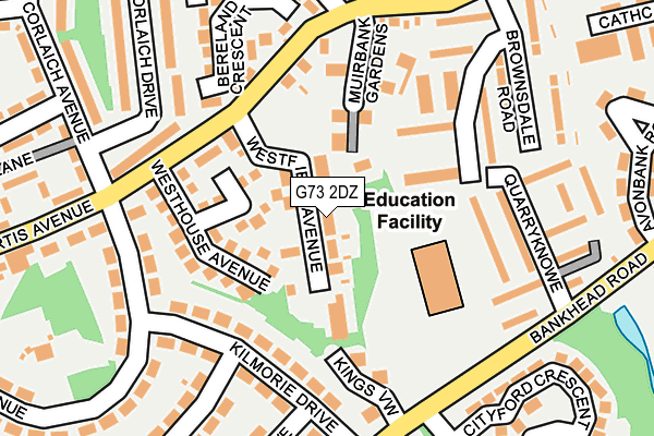 G73 2DZ map - OS OpenMap – Local (Ordnance Survey) G73 2DZ map - OS OpenMap – Local (Ordnance Survey)