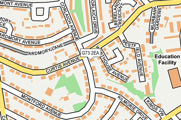 G73 2EA map - OS OpenMap – Local (Ordnance Survey) G73 2EA map - OS OpenMap – Local (Ordnance Survey)
