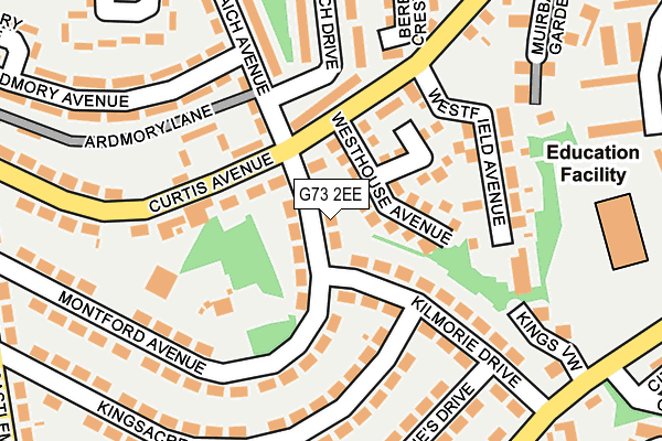 G73 2EE map - OS OpenMap – Local (Ordnance Survey) G73 2EE map - OS OpenMap – Local (Ordnance Survey)