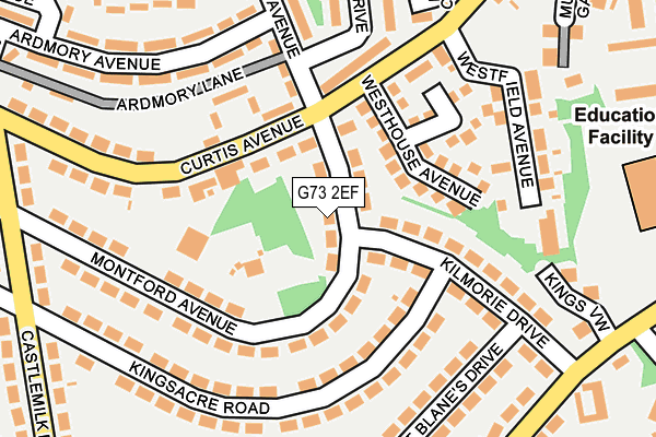 G73 2EF map - OS OpenMap – Local (Ordnance Survey) G73 2EF map - OS OpenMap – Local (Ordnance Survey)