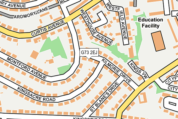 G73 2EJ map - OS OpenMap – Local (Ordnance Survey) G73 2EJ map - OS OpenMap – Local (Ordnance Survey)