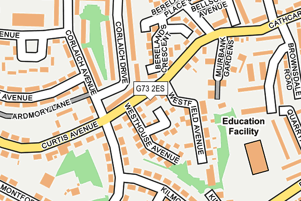 G73 2ES map - OS OpenMap – Local (Ordnance Survey) G73 2ES map - OS OpenMap – Local (Ordnance Survey)