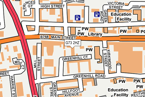 G73 2HZ map - OS OpenMap – Local (Ordnance Survey) G73 2HZ map - OS OpenMap – Local (Ordnance Survey)
