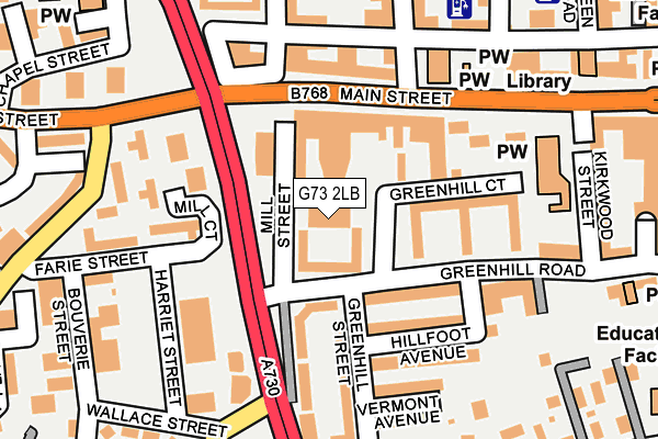 G73 2LB map - OS OpenMap – Local (Ordnance Survey) G73 2LB map - OS OpenMap – Local (Ordnance Survey)