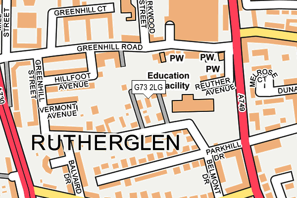 G73 2LG map - OS OpenMap – Local (Ordnance Survey) G73 2LG map - OS OpenMap – Local (Ordnance Survey)