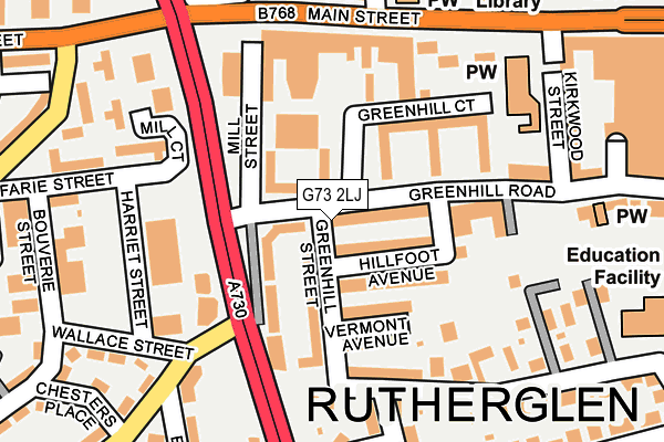 G73 2LJ map - OS OpenMap – Local (Ordnance Survey) G73 2LJ map - OS OpenMap – Local (Ordnance Survey)
