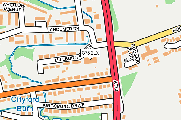 G73 2LX map - OS OpenMap – Local (Ordnance Survey) G73 2LX map - OS OpenMap – Local (Ordnance Survey)