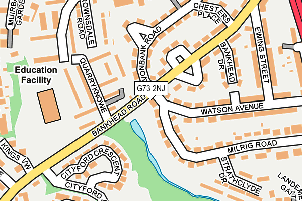 G73 2NJ map - OS OpenMap – Local (Ordnance Survey) G73 2NJ map - OS OpenMap – Local (Ordnance Survey)