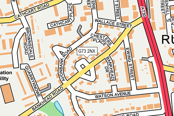 G73 2NX map - OS OpenMap – Local (Ordnance Survey) G73 2NX map - OS OpenMap – Local (Ordnance Survey)