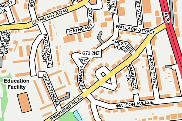 G73 2NZ map - OS OpenMap – Local (Ordnance Survey) G73 2NZ map - OS OpenMap – Local (Ordnance Survey)