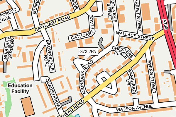 G73 2PA map - OS OpenMap – Local (Ordnance Survey) G73 2PA map - OS OpenMap – Local (Ordnance Survey)