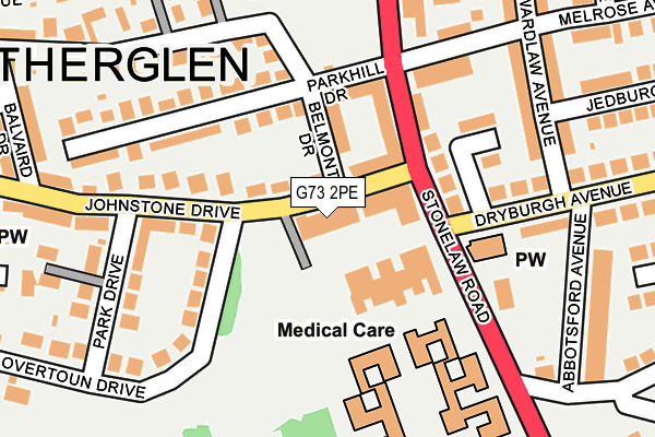 G73 2PE map - OS OpenMap – Local (Ordnance Survey)
