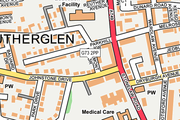 G73 2PP map - OS OpenMap – Local (Ordnance Survey) G73 2PP map - OS OpenMap – Local (Ordnance Survey)