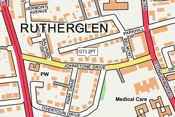 G73 2PT map - OS OpenMap – Local (Ordnance Survey) G73 2PT map - OS OpenMap – Local (Ordnance Survey)