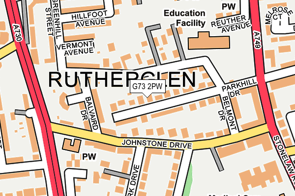 G73 2PW map - OS OpenMap – Local (Ordnance Survey) G73 2PW map - OS OpenMap – Local (Ordnance Survey)
