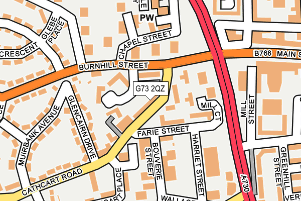 G73 2QZ map - OS OpenMap – Local (Ordnance Survey) G73 2QZ map - OS OpenMap – Local (Ordnance Survey)