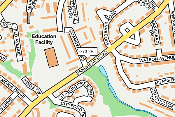 G73 2RJ map - OS OpenMap – Local (Ordnance Survey) G73 2RJ map - OS OpenMap – Local (Ordnance Survey)