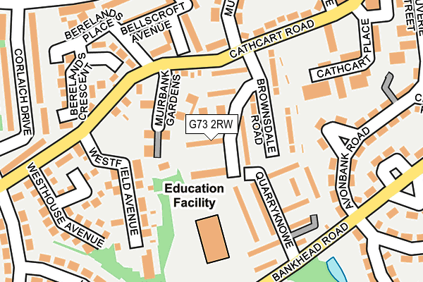 G73 2RW map - OS OpenMap – Local (Ordnance Survey) G73 2RW map - OS OpenMap – Local (Ordnance Survey)