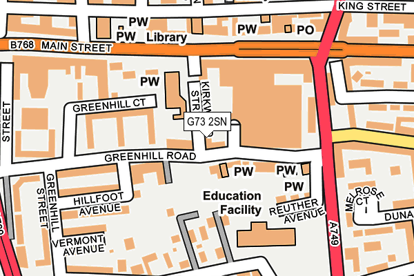 G73 2SN map - OS OpenMap – Local (Ordnance Survey) G73 2SN map - OS OpenMap – Local (Ordnance Survey)