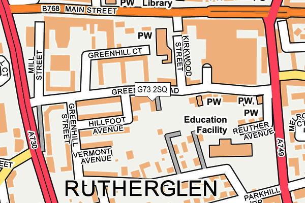 G73 2SQ map - OS OpenMap – Local (Ordnance Survey) G73 2SQ map - OS OpenMap – Local (Ordnance Survey)
