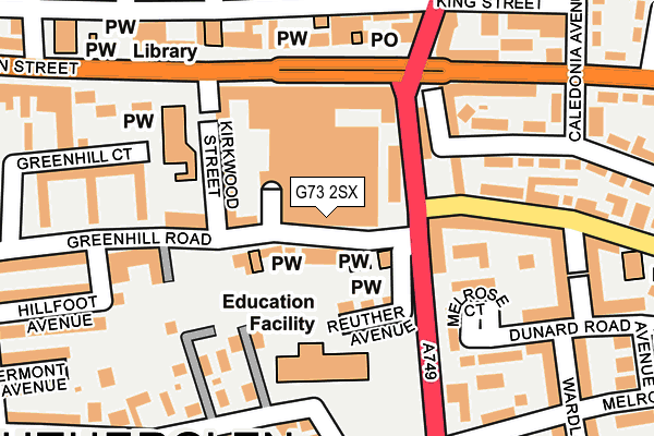 G73 2SX map - OS OpenMap – Local (Ordnance Survey) G73 2SX map - OS OpenMap – Local (Ordnance Survey)