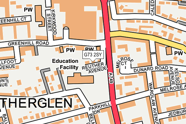 G73 2SY map - OS OpenMap – Local (Ordnance Survey) G73 2SY map - OS OpenMap – Local (Ordnance Survey)