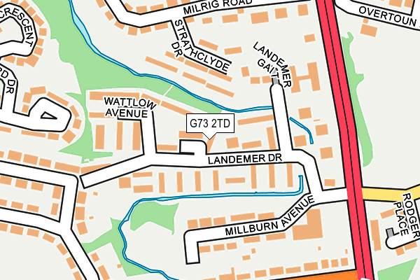 G73 2TD map - OS OpenMap – Local (Ordnance Survey) G73 2TD map - OS OpenMap – Local (Ordnance Survey)