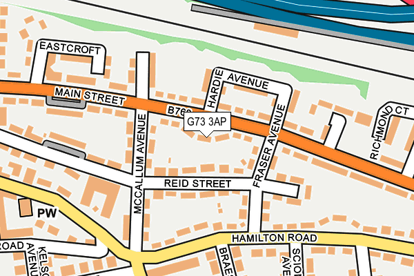 G73 3AP map - OS OpenMap – Local (Ordnance Survey)