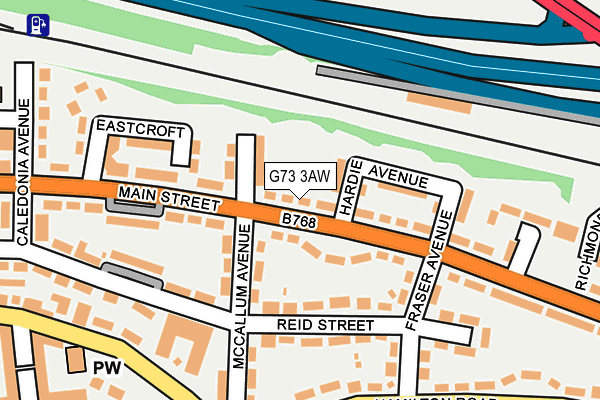 G73 3AW map - OS OpenMap – Local (Ordnance Survey) G73 3AW map - OS OpenMap – Local (Ordnance Survey)