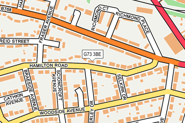 G73 3BE map - OS OpenMap – Local (Ordnance Survey) G73 3BE map - OS OpenMap – Local (Ordnance Survey)