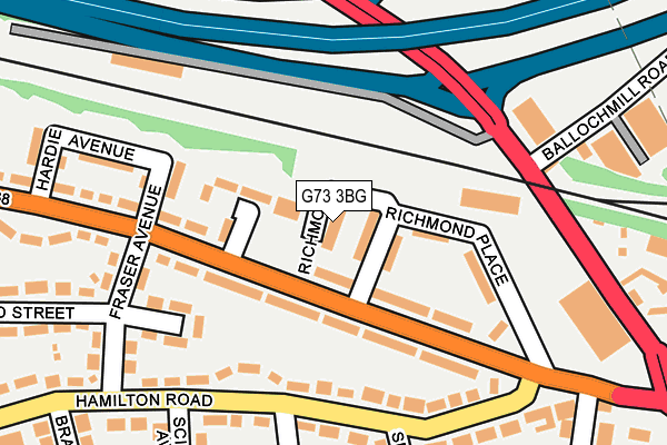 G73 3BG map - OS OpenMap – Local (Ordnance Survey)