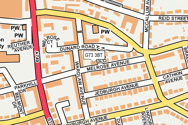 G73 3BT map - OS OpenMap – Local (Ordnance Survey) G73 3BT map - OS OpenMap – Local (Ordnance Survey)