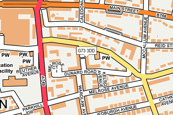 G73 3DD map - OS OpenMap – Local (Ordnance Survey) G73 3DD map - OS OpenMap – Local (Ordnance Survey)