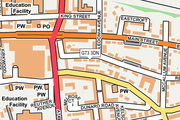 G73 3DN map - OS OpenMap – Local (Ordnance Survey) G73 3DN map - OS OpenMap – Local (Ordnance Survey)