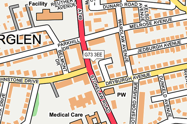 G73 3EE map - OS OpenMap – Local (Ordnance Survey) G73 3EE map - OS OpenMap – Local (Ordnance Survey)