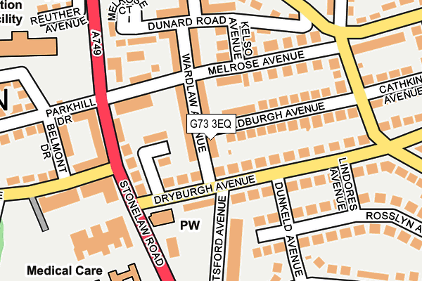G73 3EQ map - OS OpenMap – Local (Ordnance Survey) G73 3EQ map - OS OpenMap – Local (Ordnance Survey)