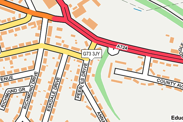 G73 3JY map - OS OpenMap – Local (Ordnance Survey) G73 3JY map - OS OpenMap – Local (Ordnance Survey)
