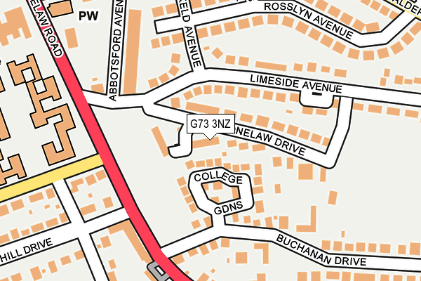 G73 3NZ map - OS OpenMap – Local (Ordnance Survey) G73 3NZ map - OS OpenMap – Local (Ordnance Survey)