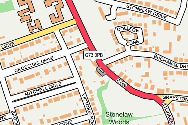 G73 3PB map - OS OpenMap – Local (Ordnance Survey) G73 3PB map - OS OpenMap – Local (Ordnance Survey)