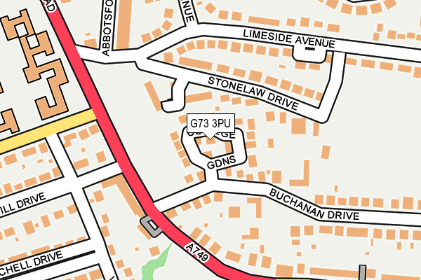 G73 3PU map - OS OpenMap – Local (Ordnance Survey) G73 3PU map - OS OpenMap – Local (Ordnance Survey)