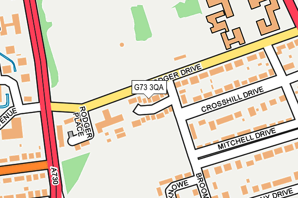G73 3QA map - OS OpenMap – Local (Ordnance Survey) G73 3QA map - OS OpenMap – Local (Ordnance Survey)