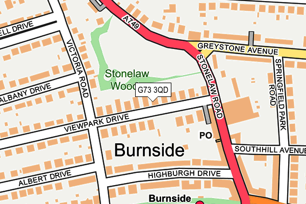 G73 3QD map - OS OpenMap – Local (Ordnance Survey) G73 3QD map - OS OpenMap – Local (Ordnance Survey)