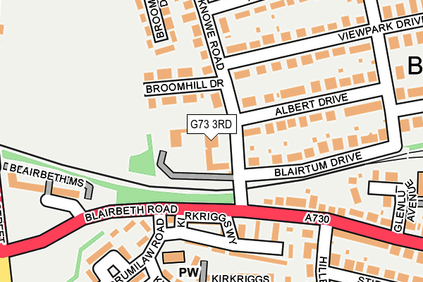 G73 3RD map - OS OpenMap – Local (Ordnance Survey) G73 3RD map - OS OpenMap – Local (Ordnance Survey)