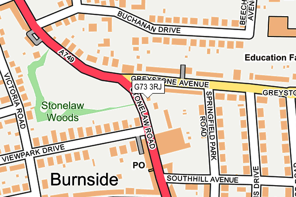 G73 3RJ map - OS OpenMap – Local (Ordnance Survey) G73 3RJ map - OS OpenMap – Local (Ordnance Survey)