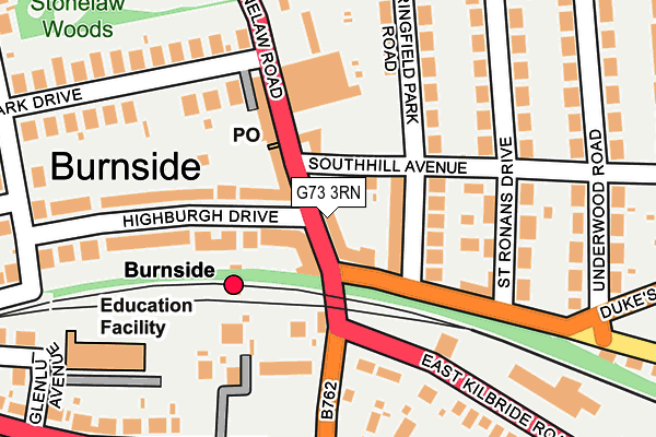 G73 3RN map - OS OpenMap – Local (Ordnance Survey)