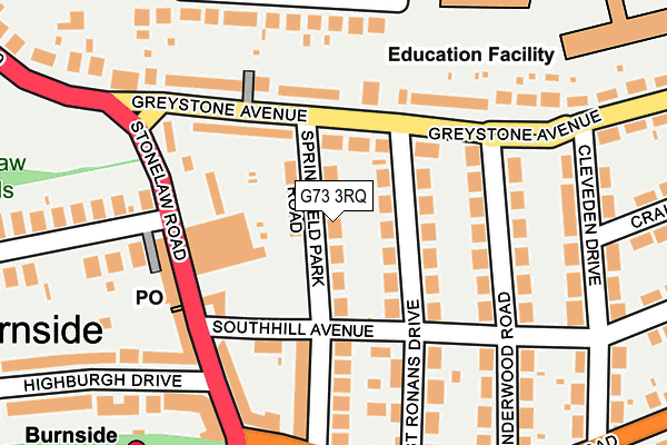 G73 3RQ map - OS OpenMap – Local (Ordnance Survey) G73 3RQ map - OS OpenMap – Local (Ordnance Survey)