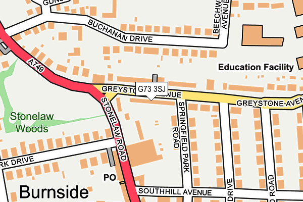 G73 3SJ map - OS OpenMap – Local (Ordnance Survey) G73 3SJ map - OS OpenMap – Local (Ordnance Survey)