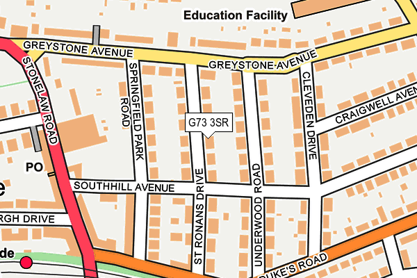 G73 3SR map - OS OpenMap – Local (Ordnance Survey) G73 3SR map - OS OpenMap – Local (Ordnance Survey)