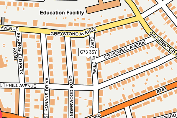 G73 3SY map - OS OpenMap – Local (Ordnance Survey) G73 3SY map - OS OpenMap – Local (Ordnance Survey)